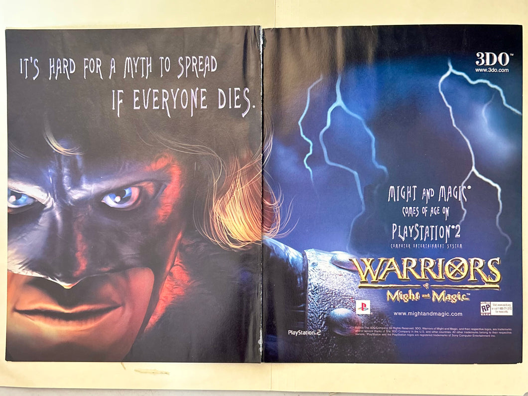 Warriors of Might and Magic - PS2 - Original Vintage Advertisement - Print Ads - Laminated A3 Poster