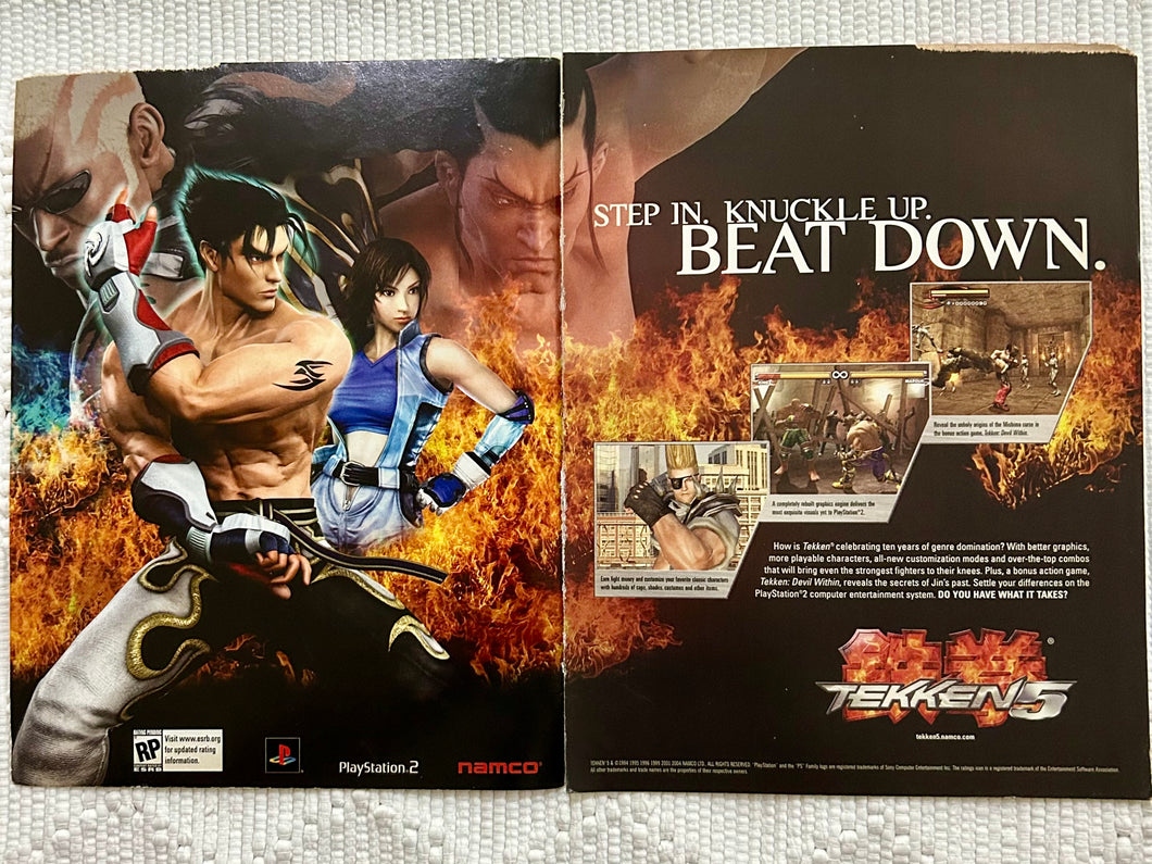 Tekken 5 - PS2 - Original Vintage Advertisement - Print Ads - Laminated A3 Poster