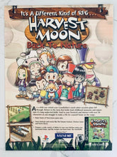 Cargar imagen en el visor de la galería, Harvest Moon: Back to Nature - PlayStation - Original Vintage Advertisement - Print Ads - Laminated A4 Poster
