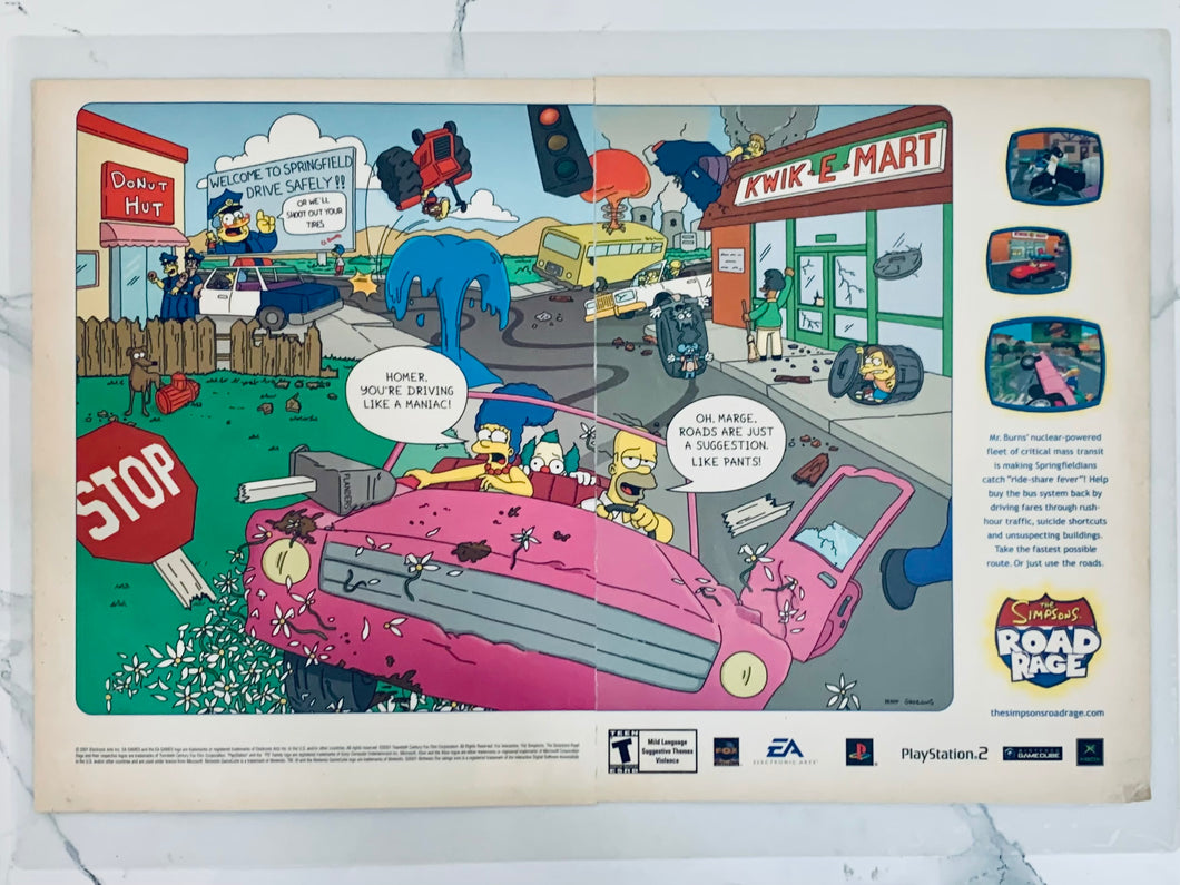 The Simpsons Road Rage - PS2 / Xbox / NGC - Original Vintage Advertise ...