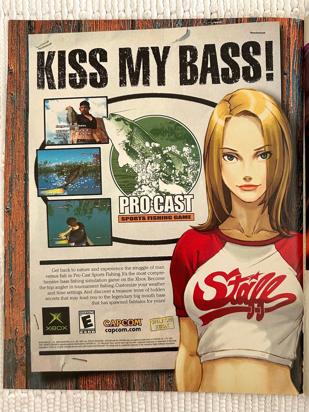 Pro Cast Sports Fishing - Xbox - Original Vintage Advertisement - Print Ads - Laminated A4 Poster