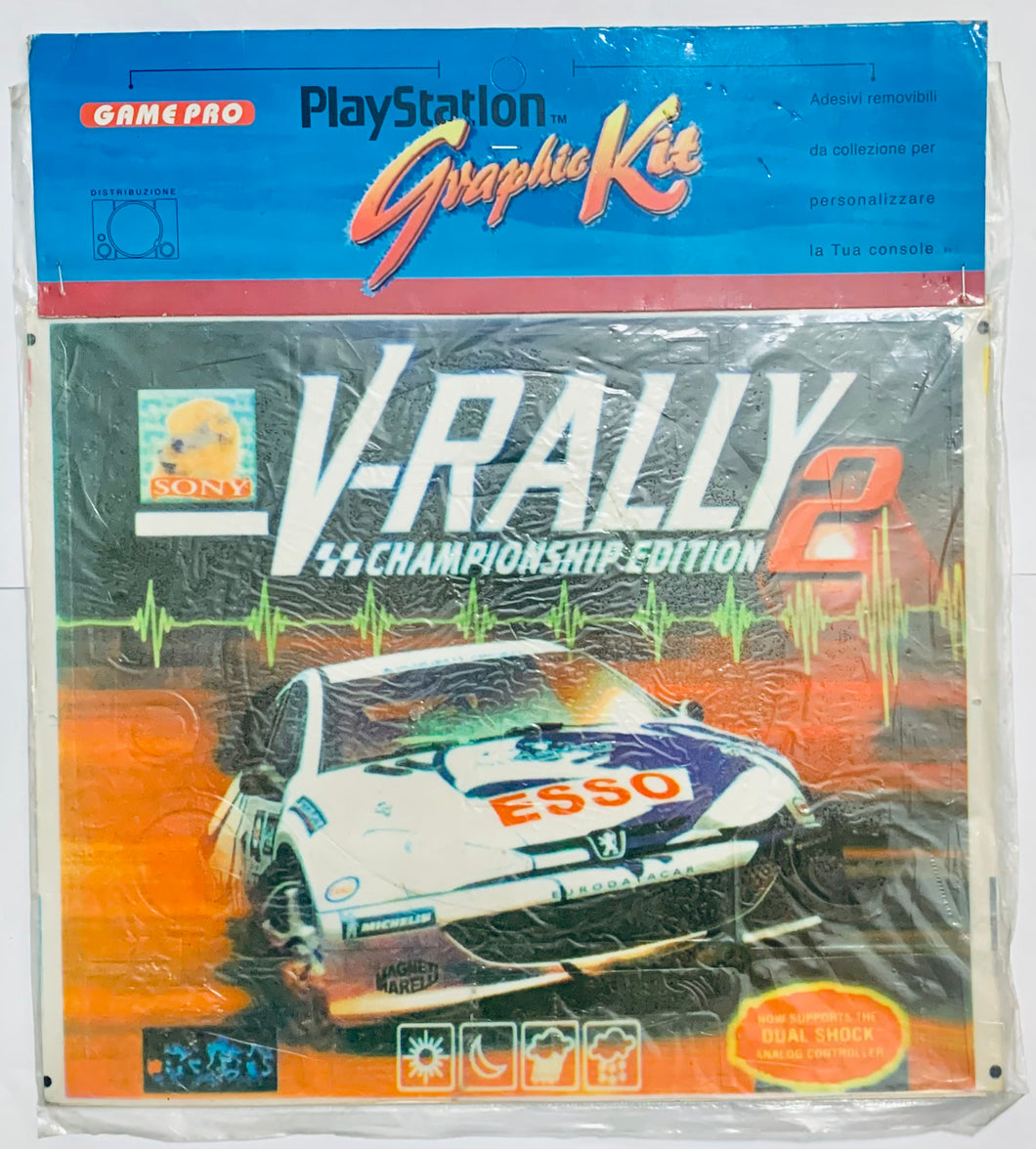 V-Rally 2: Championship Edition Graphic Kit - PlayStation - Fat PS1 - Sticker Kit - NOS