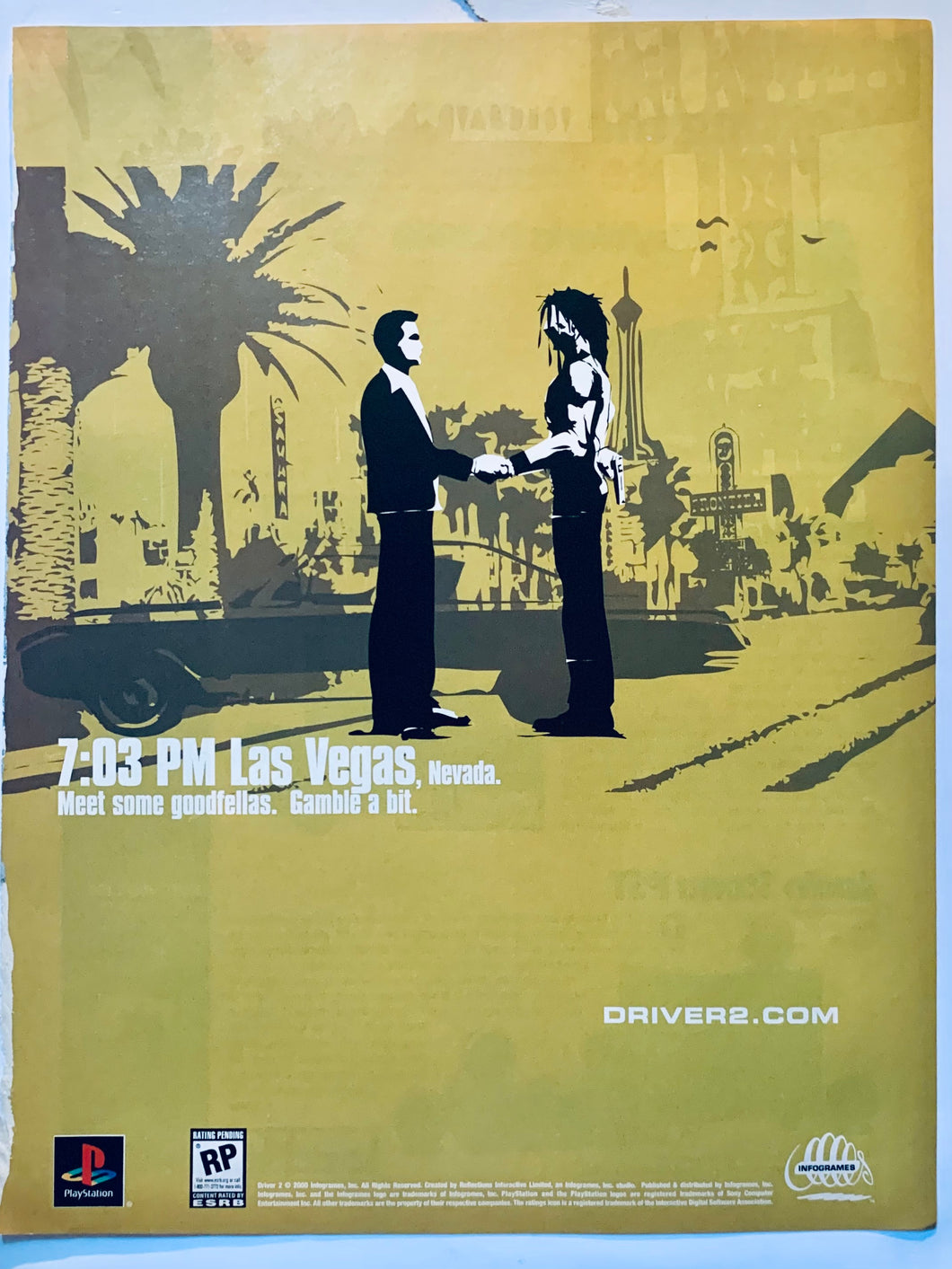 Driver 2 - PlayStation - Original Vintage Advertisement - Print Ads - Laminated A4 Poster