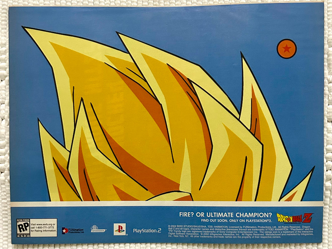 Dragon Ball Z - PS2 - Original Vintage Advertisement - Print Ads - Laminated A4 Poster