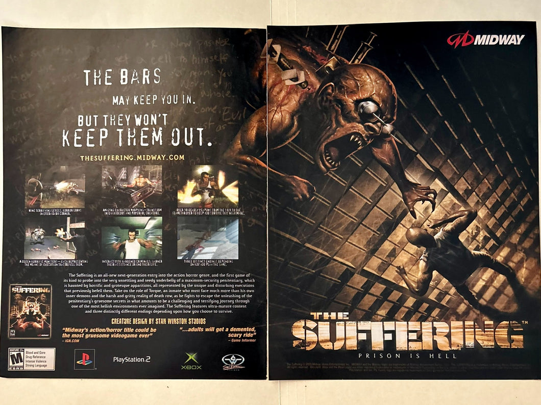 The Suffering - PS2 Xbox - Original Vintage Advertisement - Print Ads - Laminated A3 Poster