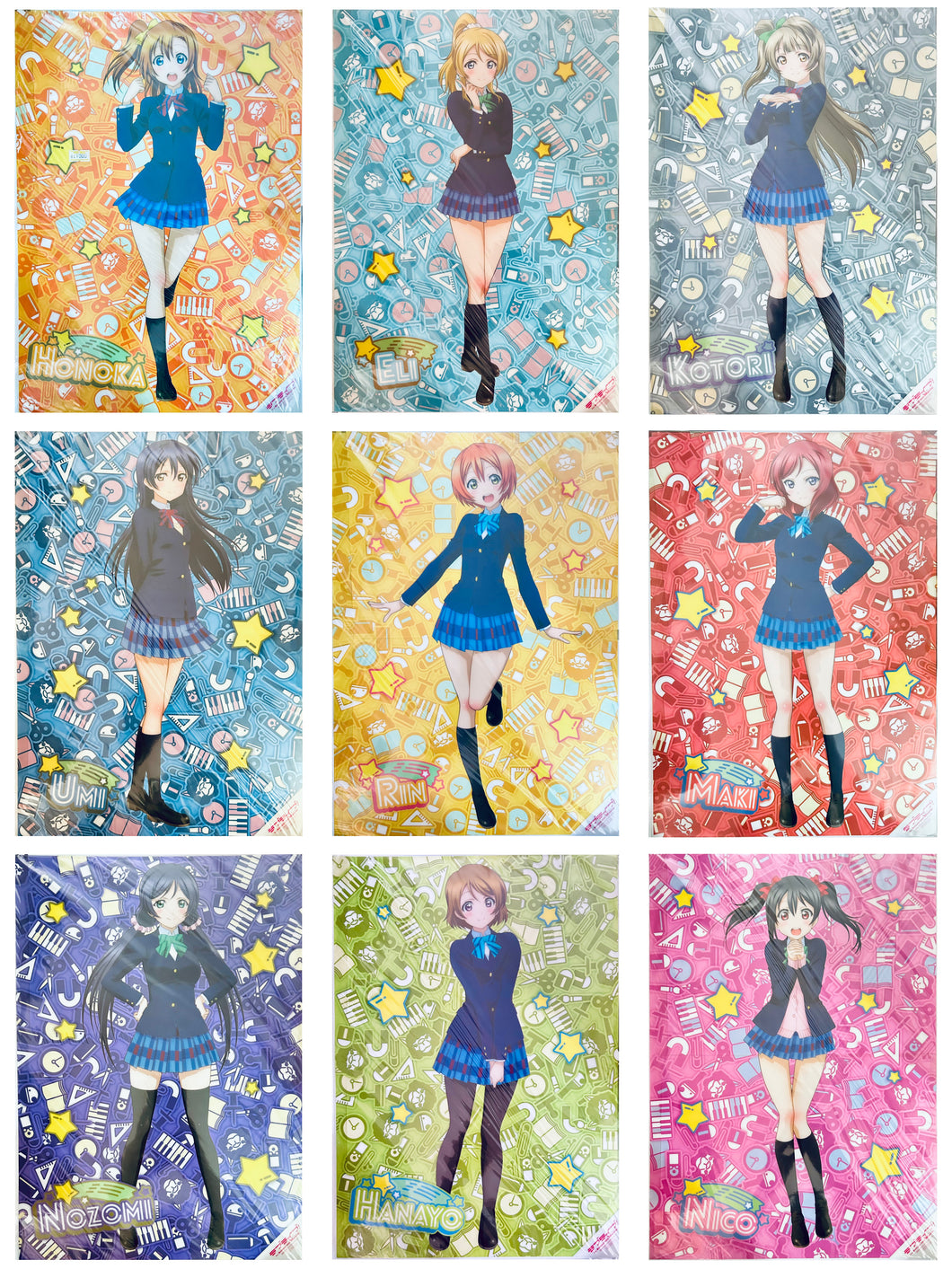 Love Live! The School Idol Movie A3 Clear Poster Set (9 Pcs)