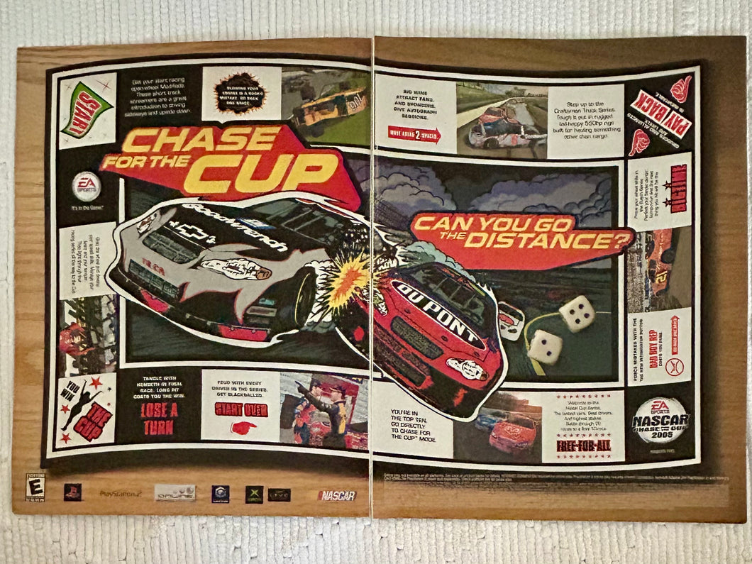 NASCAR 2005: Chase for the Cup - PS2 Xbox NGC - Original Vintage Advertisement - Print Ads - Laminated A3 Poster