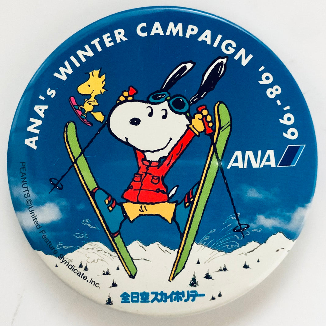 Peanuts - Snoopy - Woodstock - Can Badge - Anna’s Winter Campaign ‘98-99