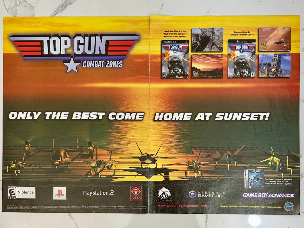 Top Gun: Combat Zones - PS2 NGC GBA - Original Vintage Advertisement - Print Ads - Laminated A3 Poster