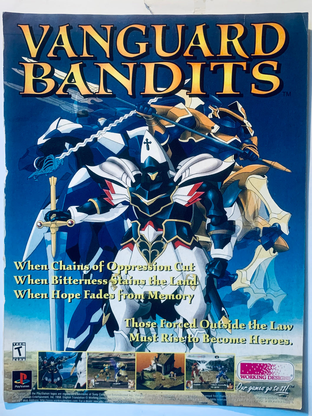 Vanguard Bandits - PlayStation - Original Vintage Advertisement - Print Ads - Laminated A4 Poster