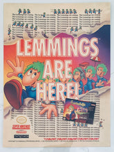 Cargar imagen en el visor de la galería, Lemmings - SNES - Original Vintage Advertisement - Print Ads - Laminated A4 Posterd
