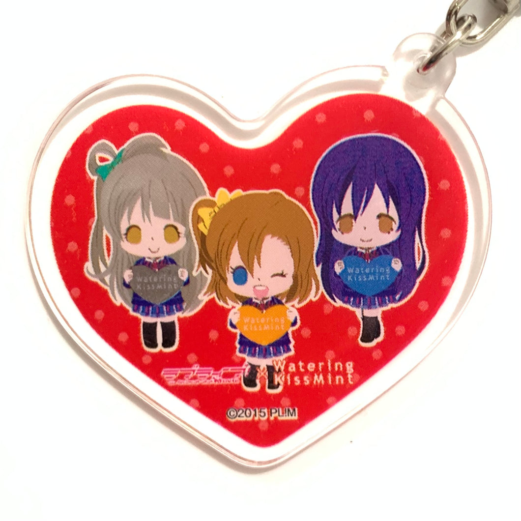 Love Live! The School Idol Movie - Honoka, Kotori & Umi - Keyholder - Love Live! x Watering KissMint - Ninensei