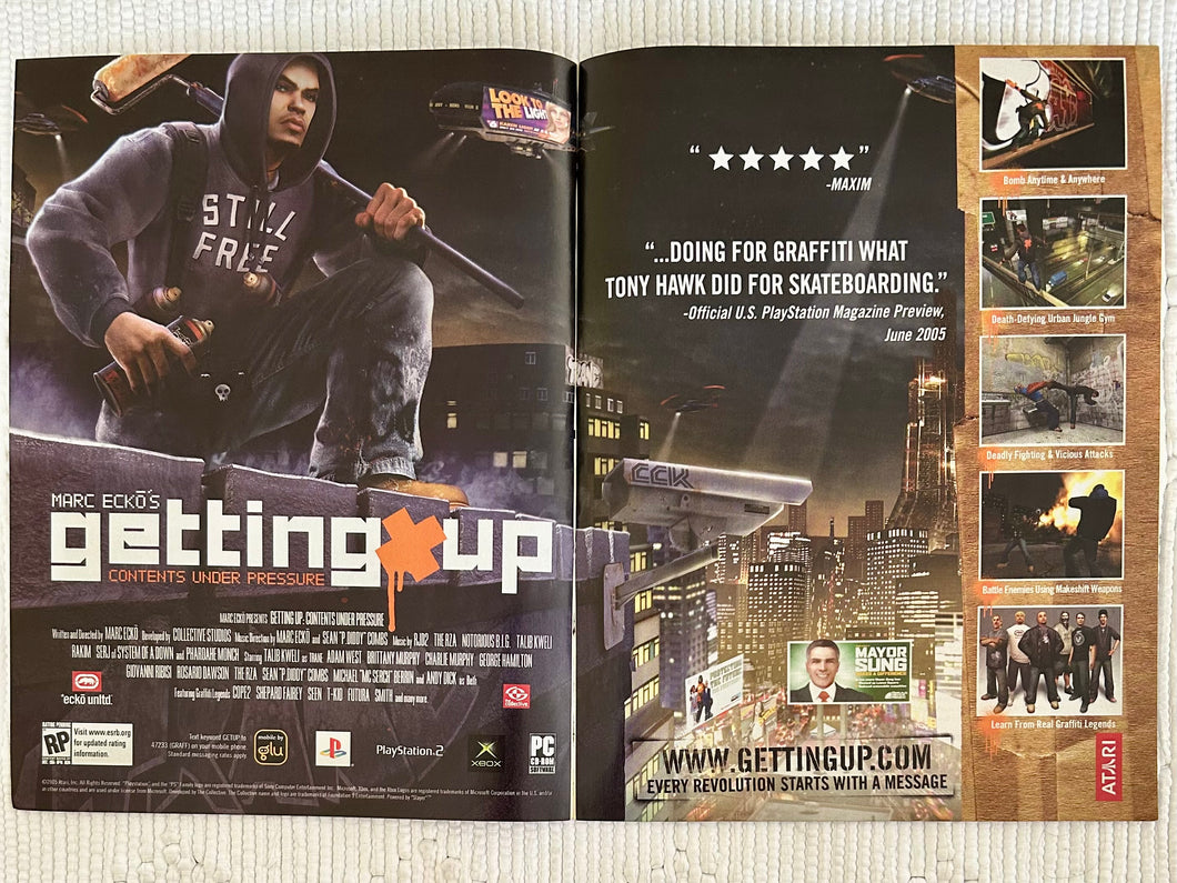 Marc Eckō's Getting Up: Contents Under Pressure - PS2 Xbox PC - Original Vintage Advertisement - Print Ads - Laminated A3 Poster