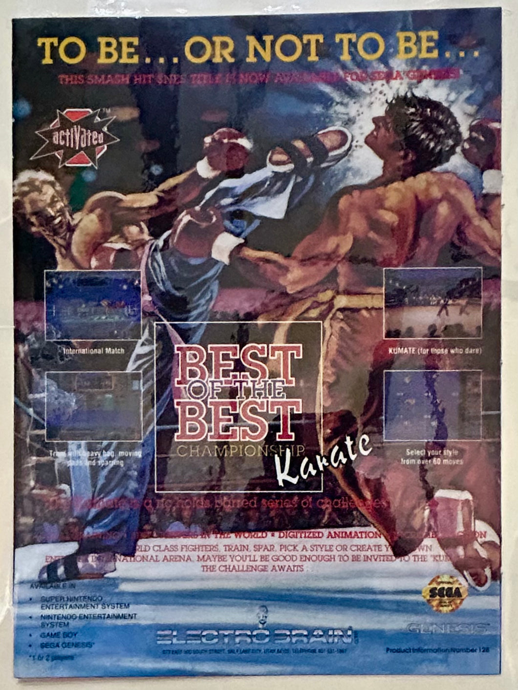 Best of the Best Championship Karate - Genesis - Original Vintage Advertisement - Print Ads - Laminated A4 Poster