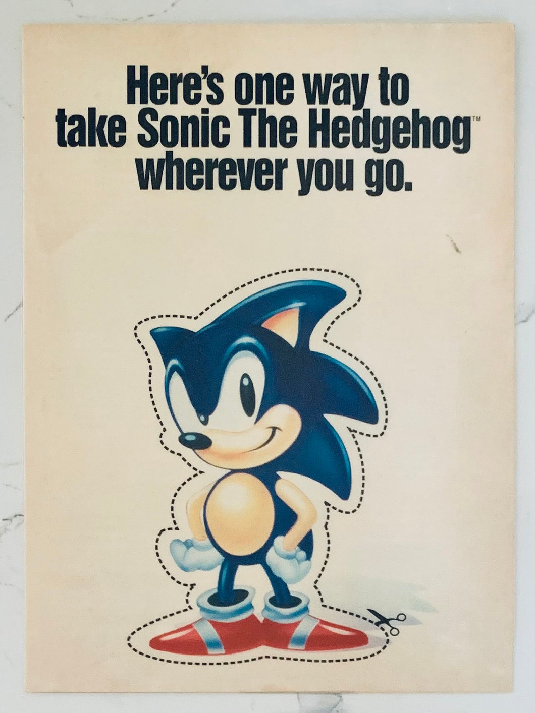 Sonic the Hedgehog - Game Gear - Original Vintage Advertisement - Print Ads - Laminated A4 Poster