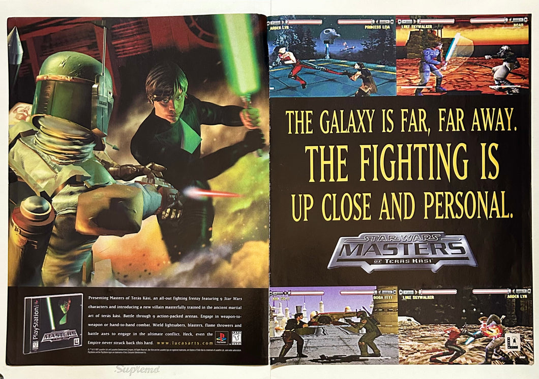 Star Wars: Masters of Teräs Käsi - PlayStation - Original Vintage Advertisement - Print Ads - Laminated A3 Poster