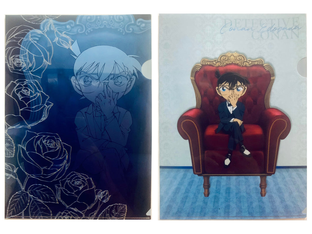 Detective Conan - Edogawa Conan - A4 Clear File Set (2-piece Set) - Sega Lucky Kuji DC Red Party Collection (Prize L)