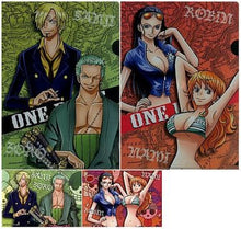 Load image into Gallery viewer, One Piece - Roronoa Zoro, Sanji, Nami &amp; Nico Robin - Clear File &amp; Sticker Set - Ichiban Kuji OP Romance Dawn for the New World Second Part (I Prize)
