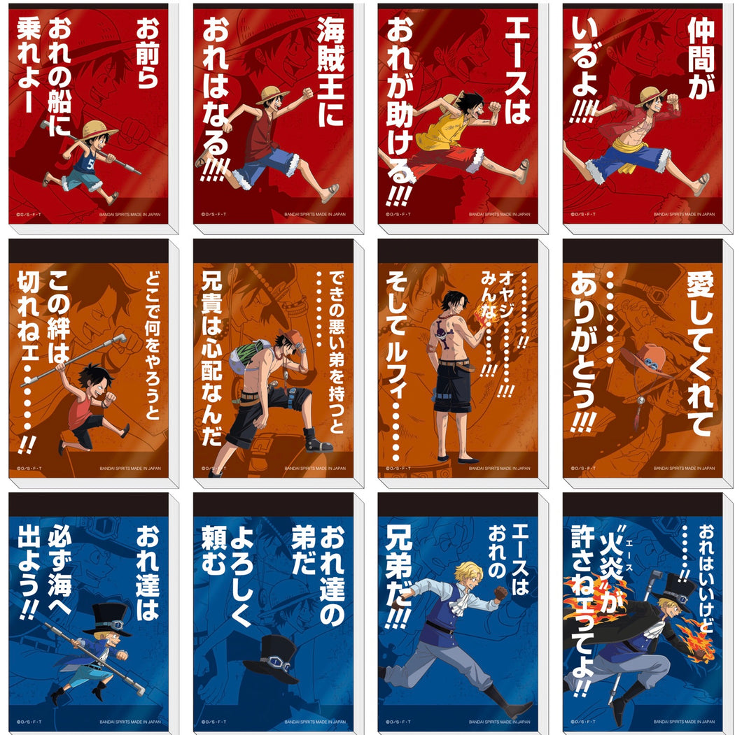 One Piece - Luffy, Ace & Sabo - Ichiban Kuji OP ~Kyoudai no Kizuna~ (E Prize) - Notepad (Set of 12)