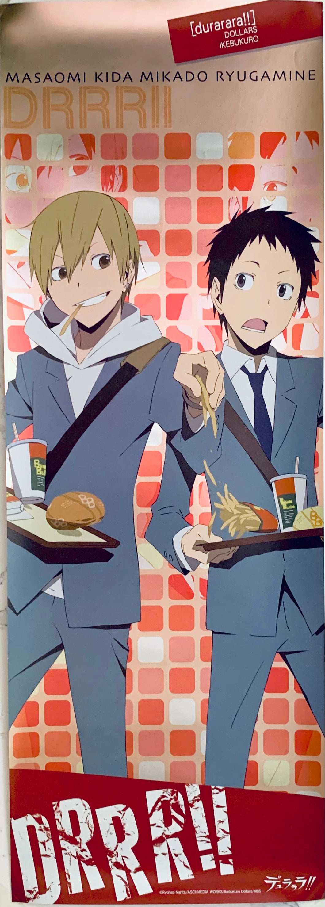 Durarara!! - Kida Masaomi & Ryugamine Mikado - Stick Poster