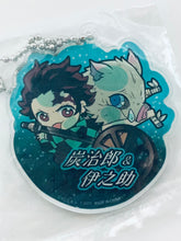 Load image into Gallery viewer, Gekijouban Kimetsu no Yaiba: Mugen Ressha-hen - Kamado Tanjirou &amp; Hashibira Inosuke - Pita! Deforme Acrylic Keychain
