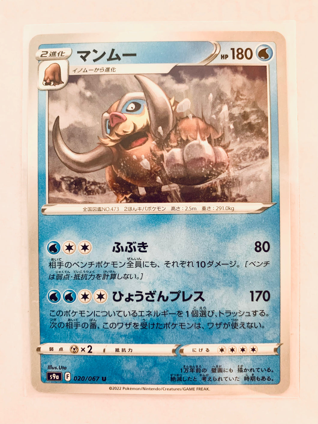 Pokémon Sword & Shield EP Battle Region - Mamoswine - S9a 020/067 U - Uncommon