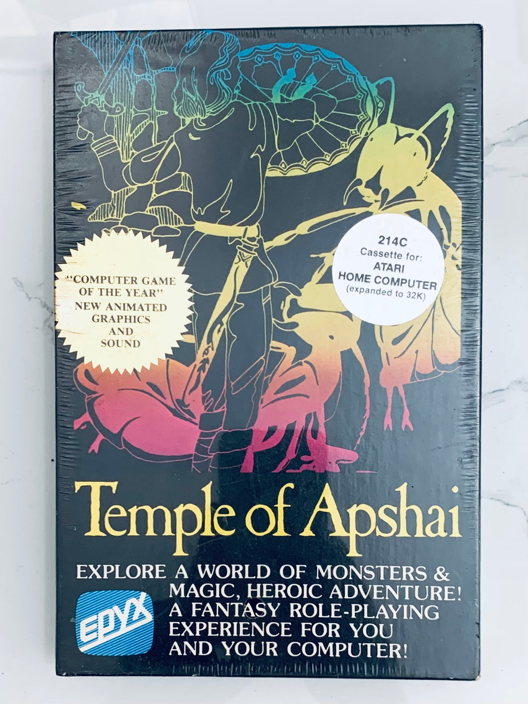 Dunjonquest Temple of Apshai - Atari 400/800 - Cassette - NTSC - Brand New