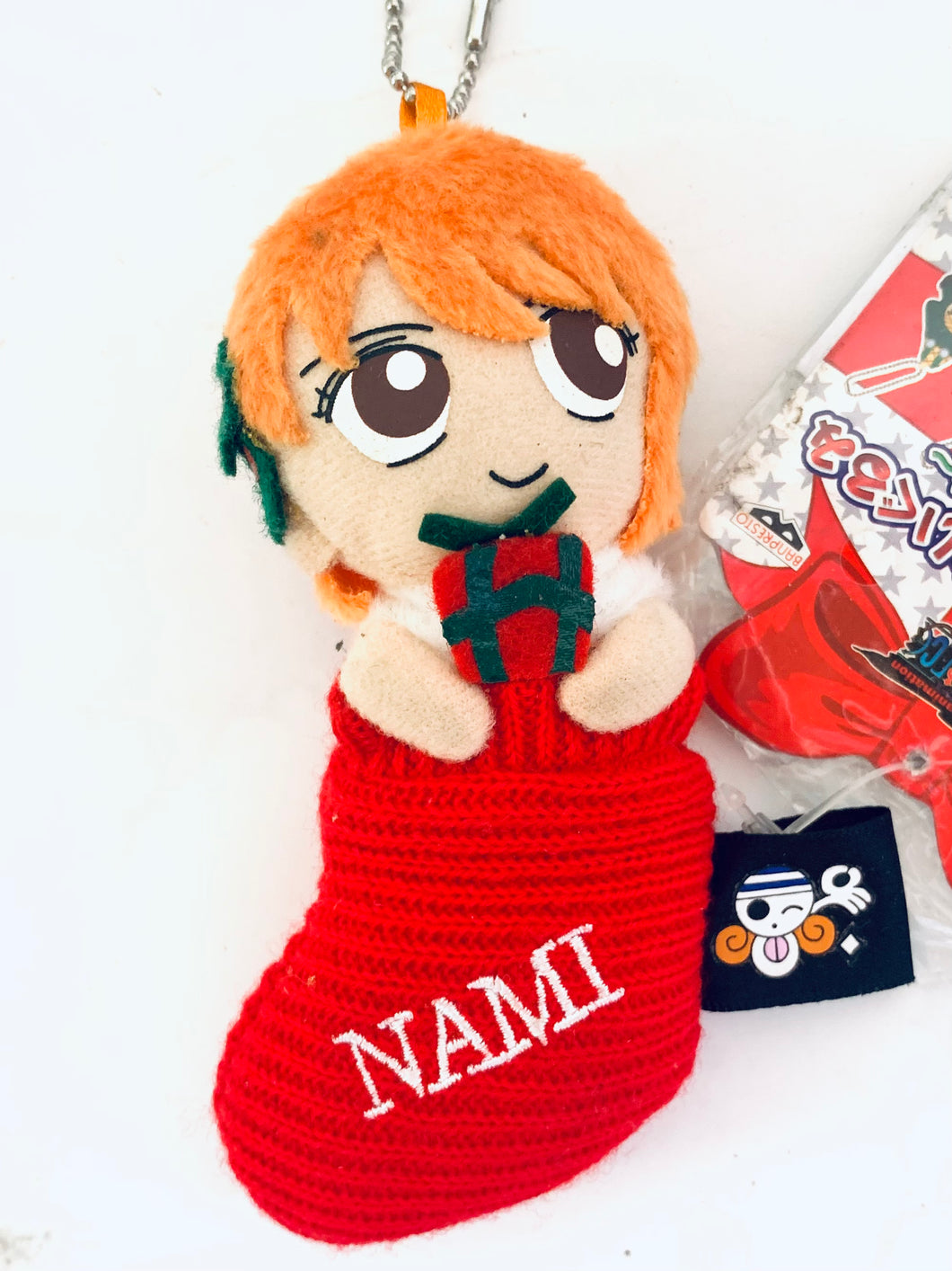 One Piece - Nami - Keychain Mascot - Stuffed Toy with Ballchain ~Christmas Arrangement~