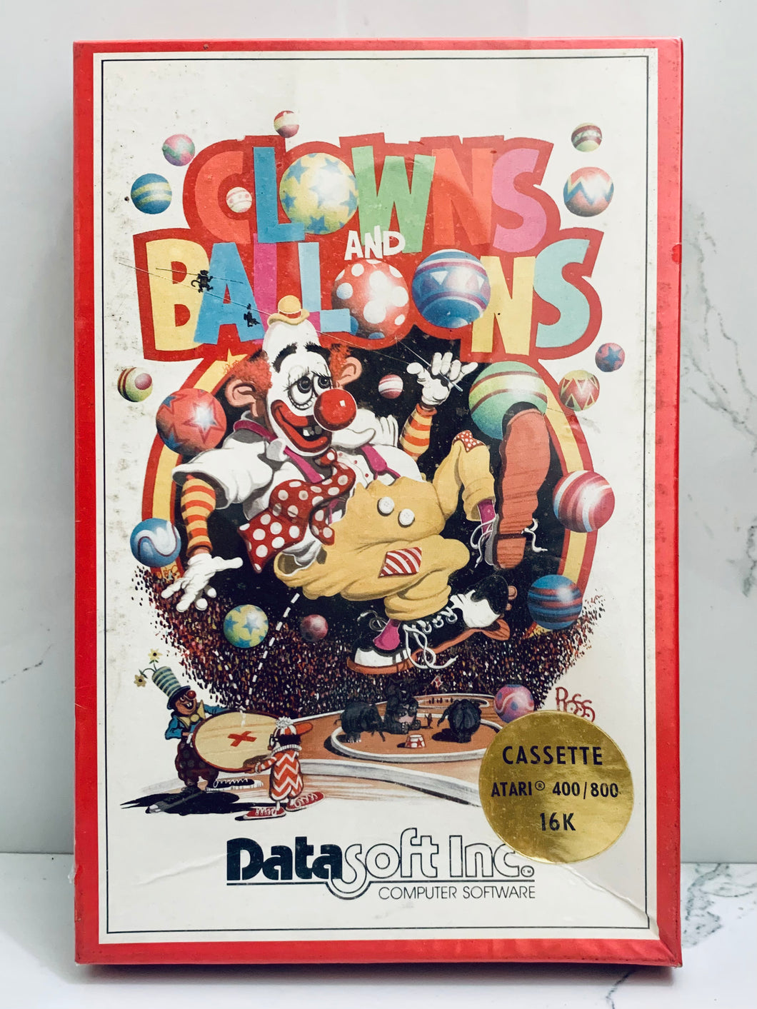 Clowns and Balloons - Atari 400/800 - Cassette - NTSC - Brand New