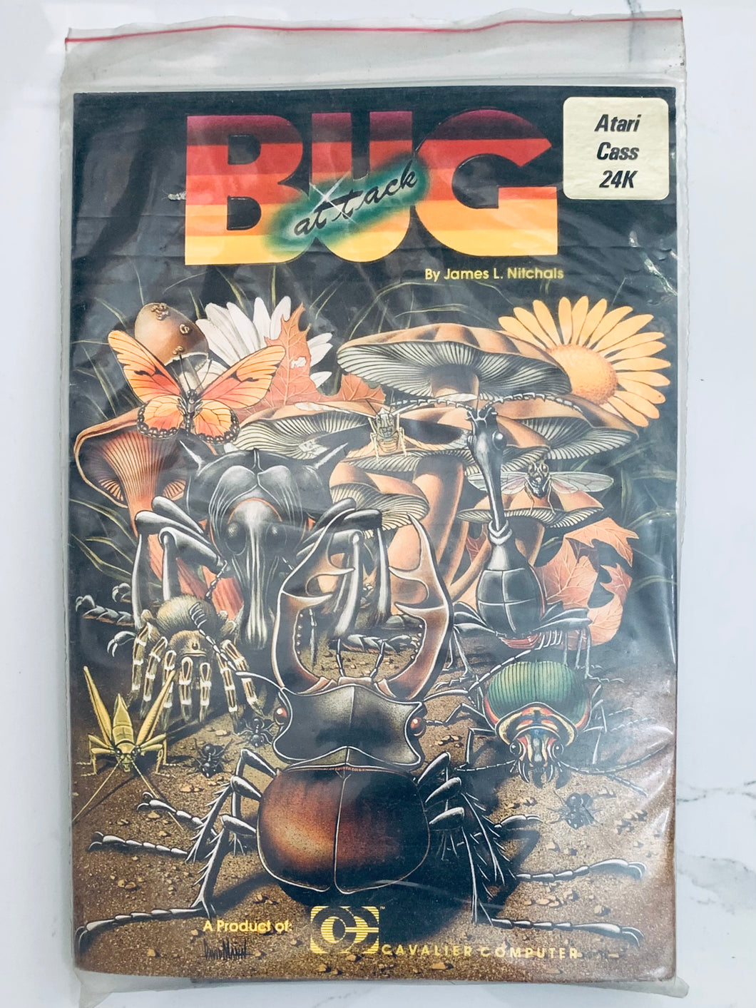 Bug Attack - Atari 400/800/1200 XL/XE - 24K Tape - NTSC - CIB