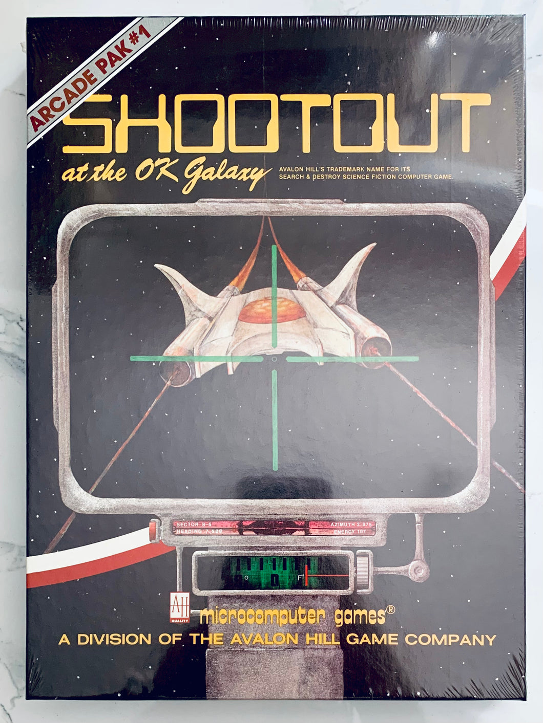 Shootout at the O.K. Galaxy - Atari 400/800, Apple II, PET 2001, TRS-80 - Cassette - NTSC - Brand New