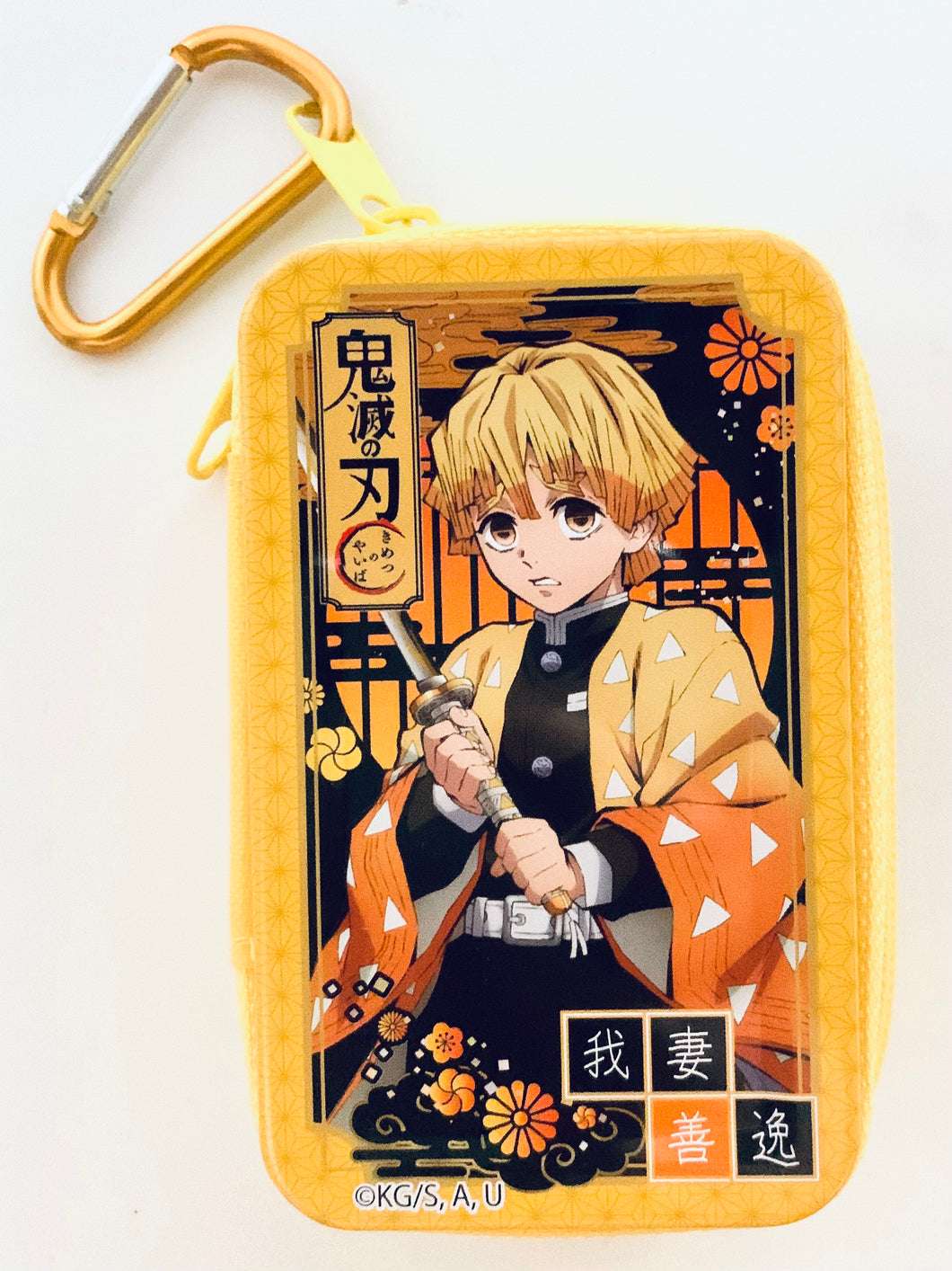 Kimetsu no Yaiba - Zenitsu & Inosuke - Multi Zipper Can Case with Carabiner