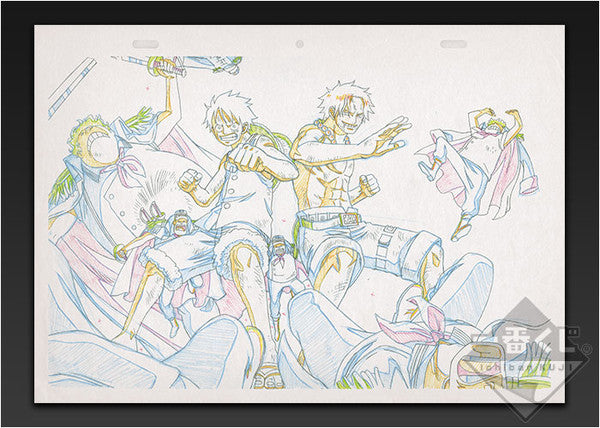 One Piece - Monkey D. Luffy - Portgas D. Ace - Genga Print - Ichiban Kuji OP Memorial Log (F Prize)