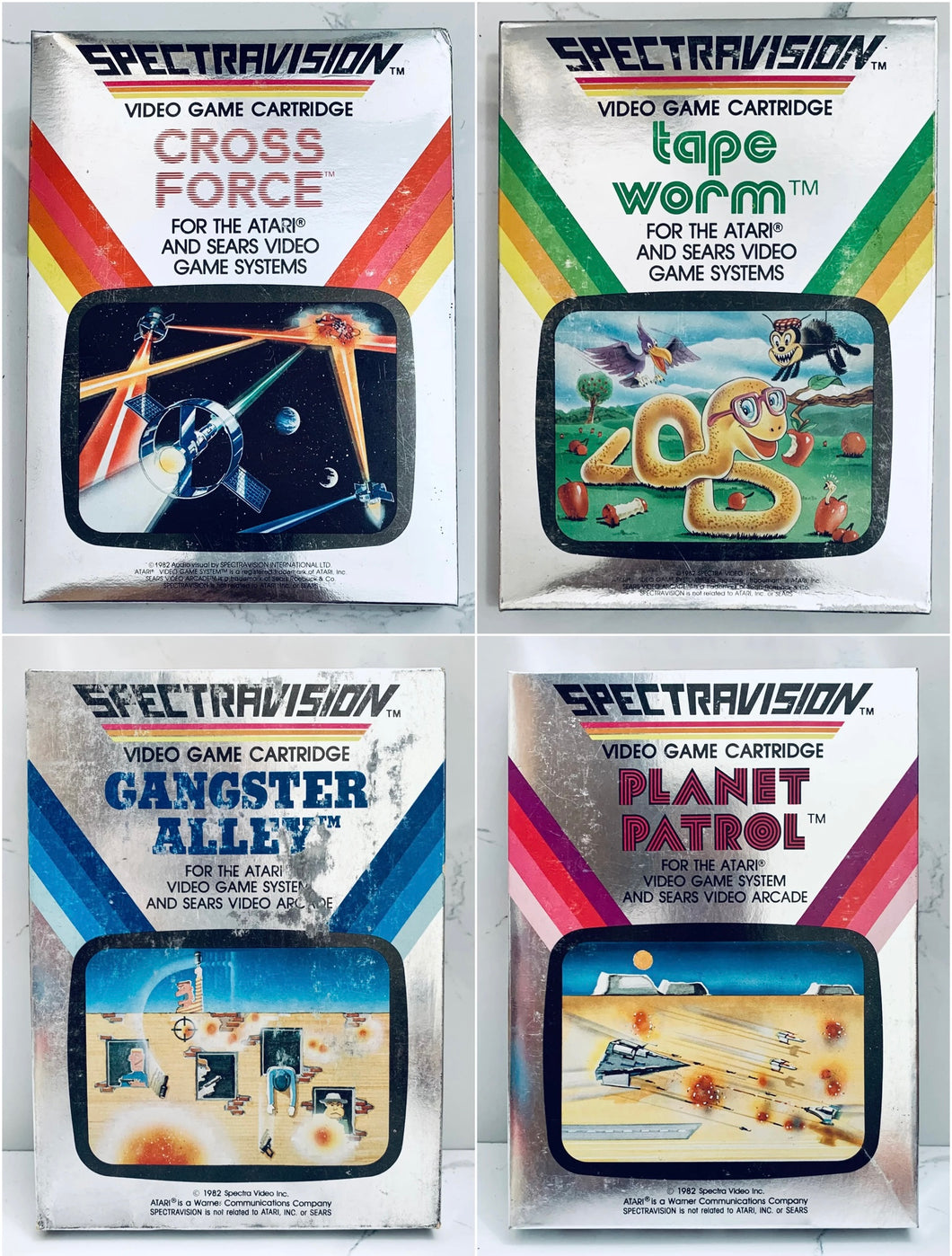 Set of 4 Spectravision Games - Atari 2600 VCS - NTSC - CIB