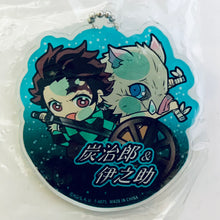 Load image into Gallery viewer, Gekijouban Kimetsu no Yaiba: Mugen Ressha-hen - Kamado Tanjirou &amp; Hashibira Inosuke - Pita! Deforme Acrylic Keychain
