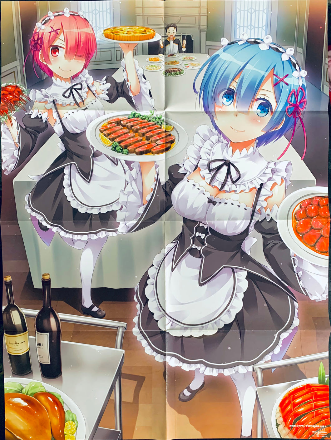 Re:Zero − Starting Life in Another World - Rem & Ram - B2 Single-sided Poster - Monthly Comic Alive April 2017 Appendix 2