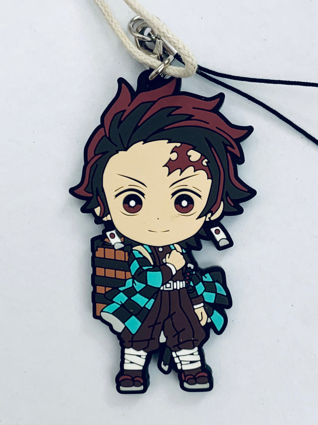 Gekijouban Kimetsu no Yaiba: Mugen Ressha-hen - Kamado Tanjirou - Kyun-Chara Illustrations - Rubber Strap - Ichiban Kuji KnY (G Prize)