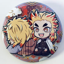 Load image into Gallery viewer, Kimetsu no Yaiba - Rengoku Kyoujurou &amp; Rengoku Senjurou - Chara Banchoukou Can Badge Gono-type
