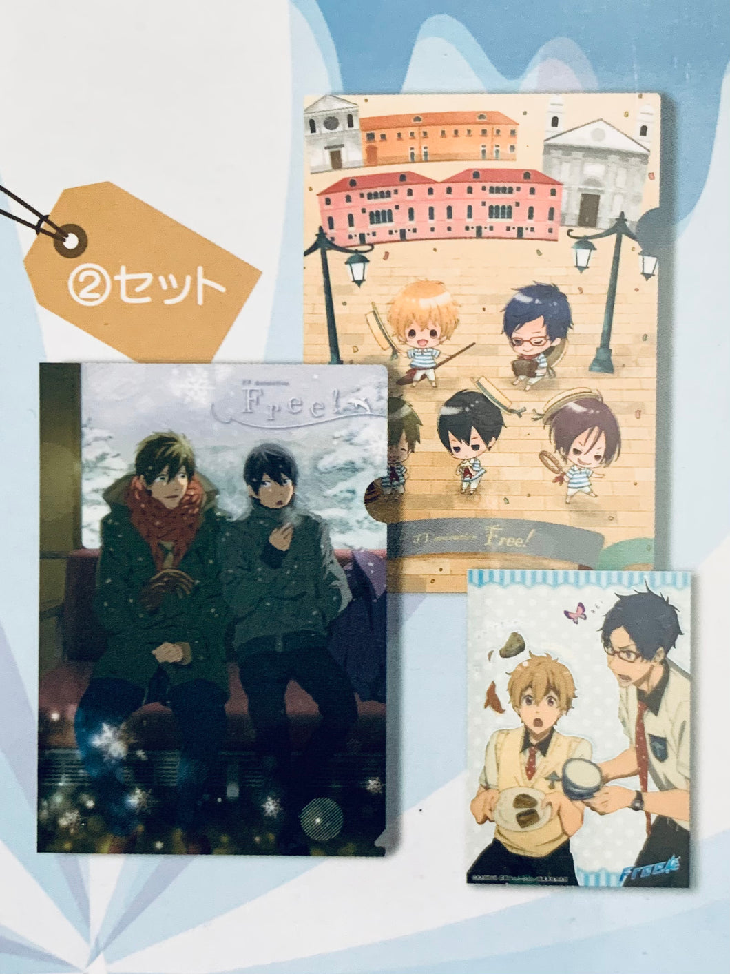 Free! - Nagisa, Rin, Haruka, Rei & Makoto - Clear File & Card - Taito Kuji HonpoTV Anime Free! ~Sweet macaron~