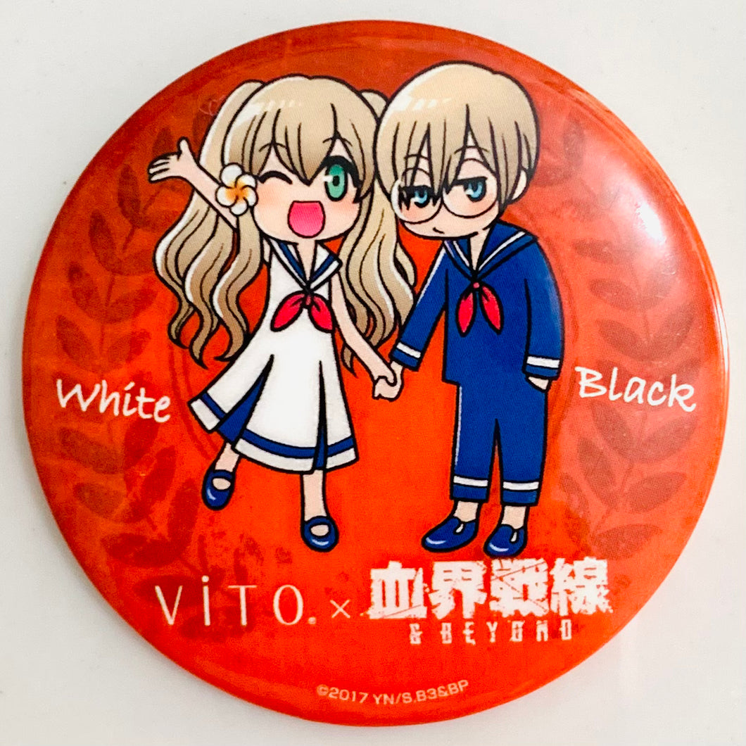 Blood Blockade Battlefront & BEYOND x ViTO - White & Black - Limited SD Can Badge