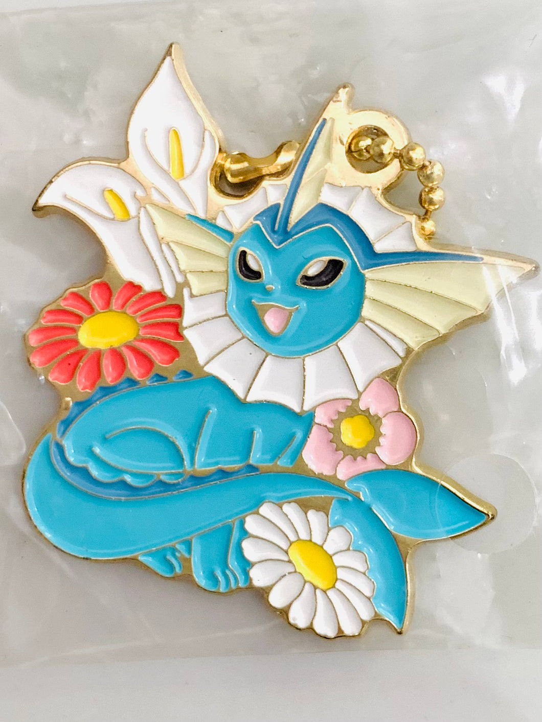 Pocket Monsters - Vaporeon / Showers - Ichiban Kuji Pokémon Eievui & Flowers - Metal Charm