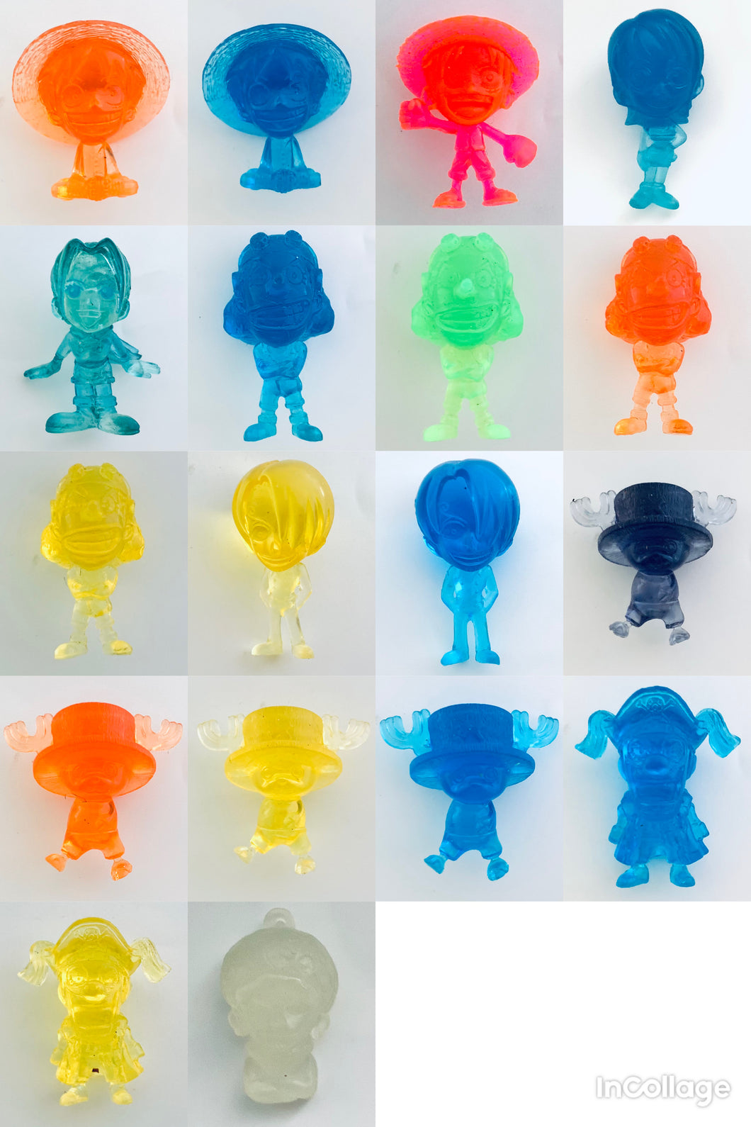 One Piece Clear Mini Figure Collection