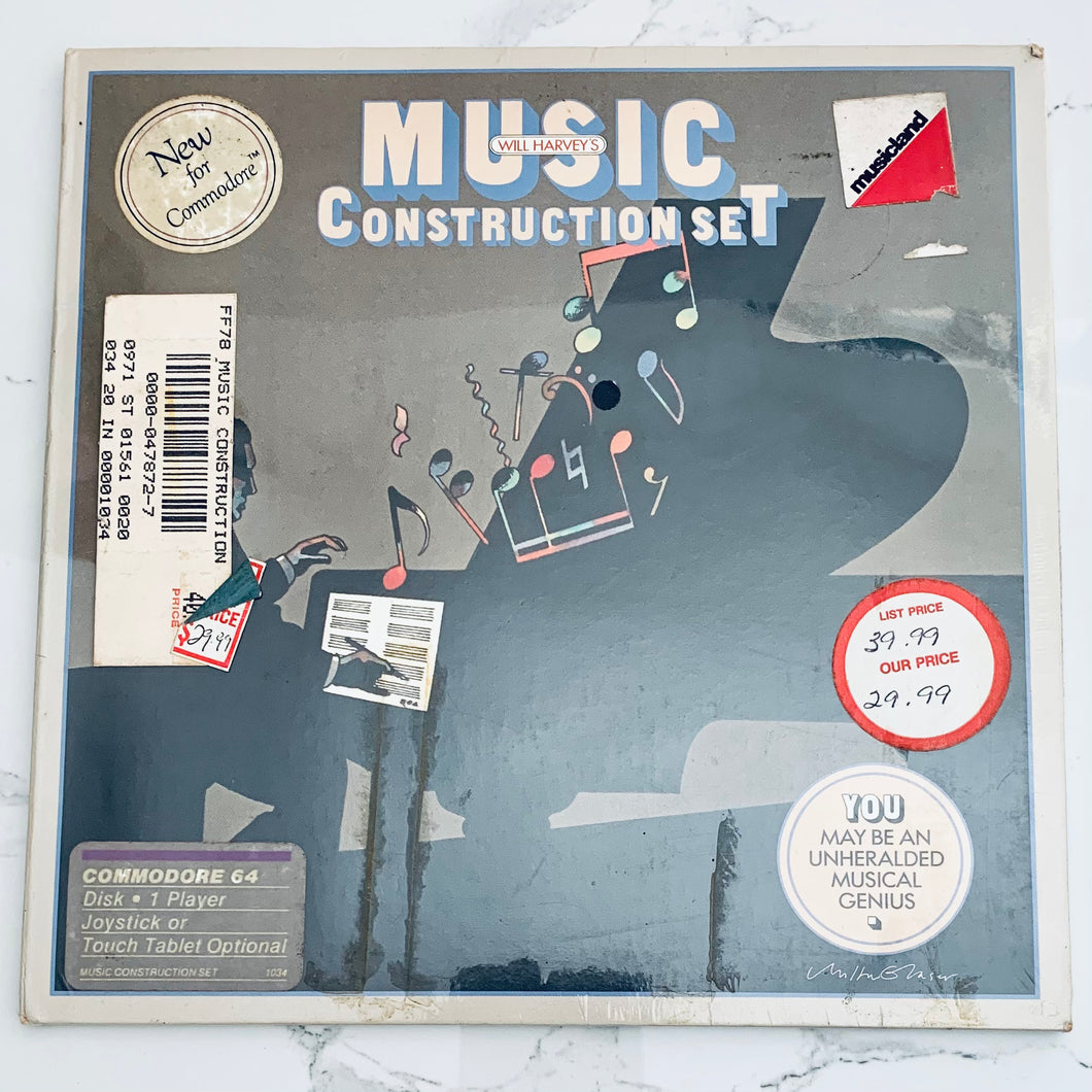 Will Harvey’s Music Construction Set - Commodore 64 C64 - Diskette - NTSC - CIB