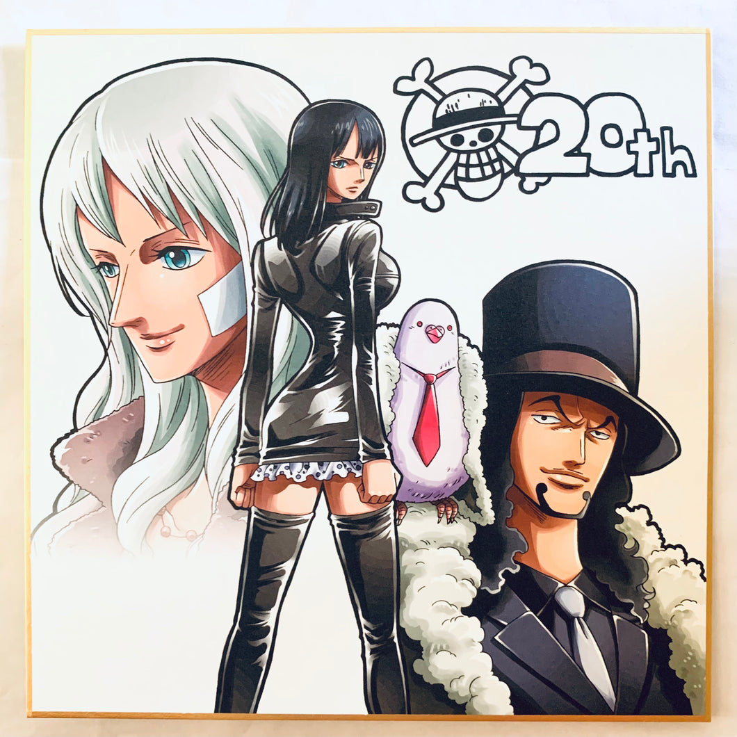 One Piece - Hattori, Nico Olvia, Nico Robin & Rob Lucci - Ichiban Kuji OP 20th Anniversary - Shikishi
