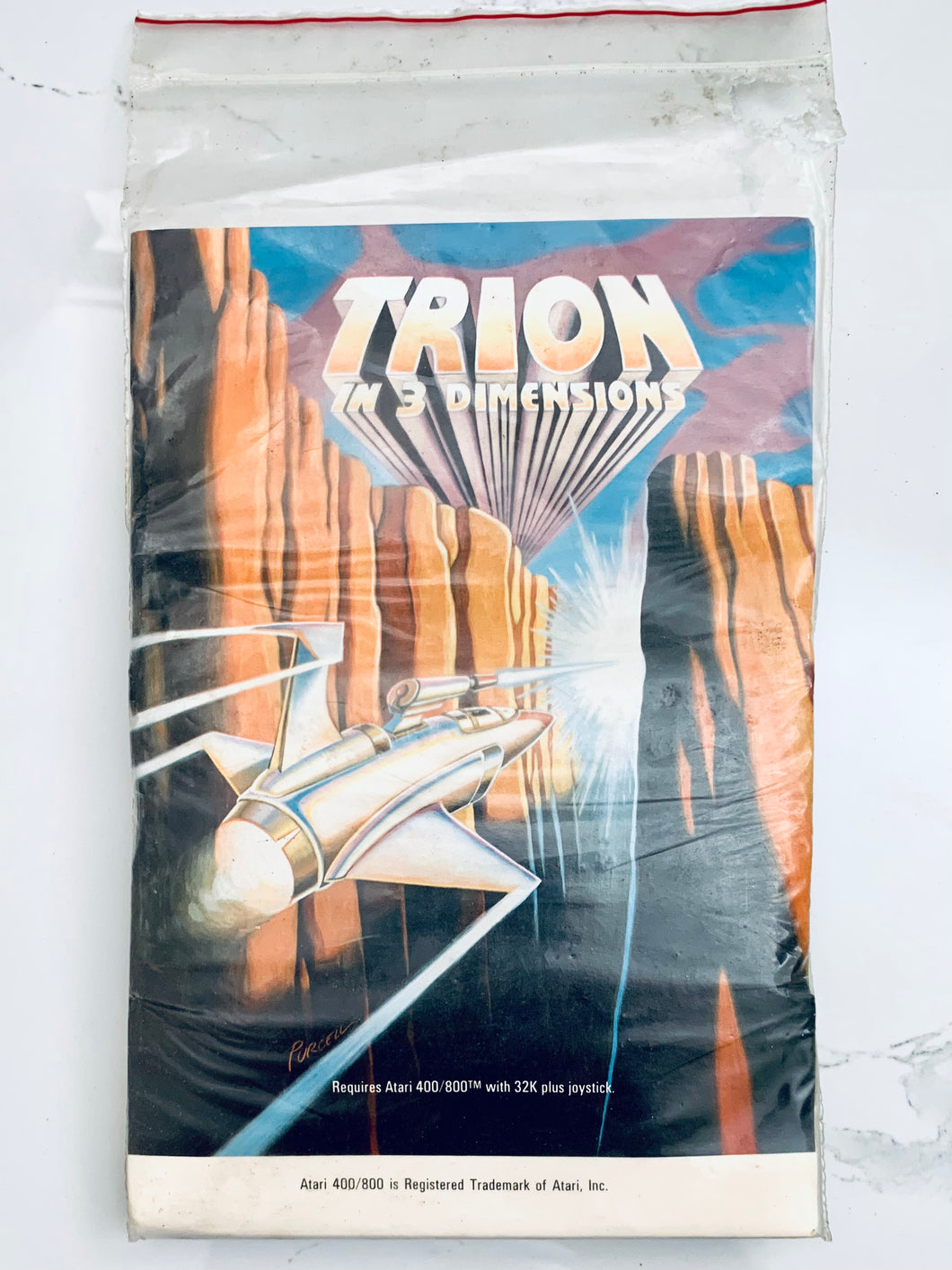 Trion in 3 Dimensions - Atari 400/800/1200 XL/XE - Tape - NTSC - CIB