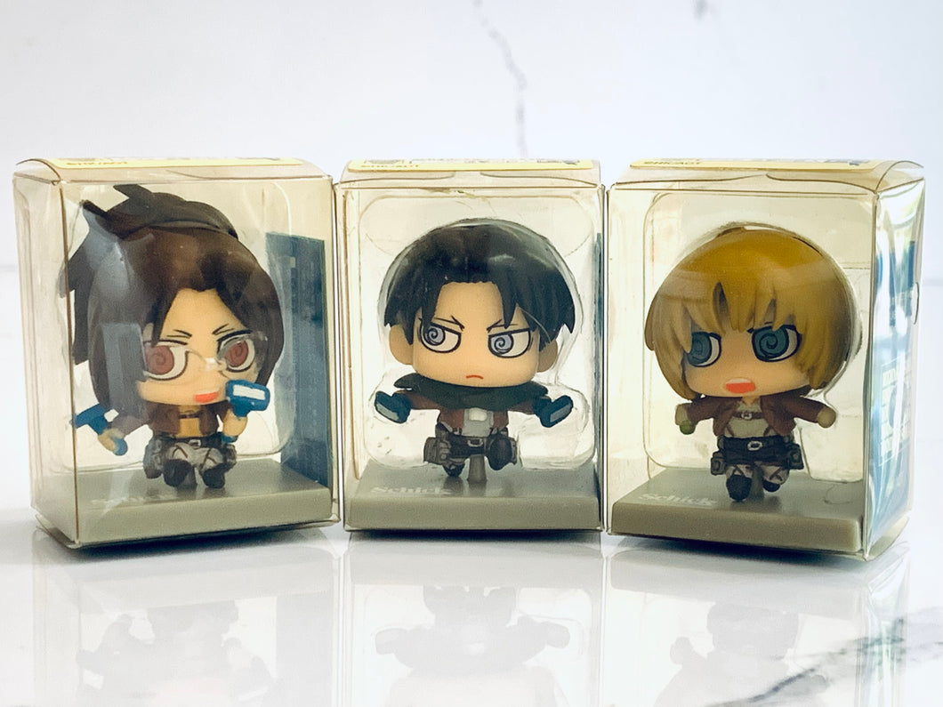 Attack on Titan - Levi, Hange Zoe & Armin Arlet - Shingeki no Kyojin x Schick Chimi Chara Figure Set