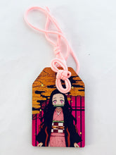 Load image into Gallery viewer, Kimetsu no Yaiba - Kamado Nezuko - Trading Amulet-Shaped Wooden Keychain - Omamori
