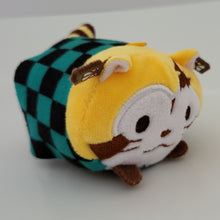 Load image into Gallery viewer, Kimetsu no Yaiba x Araiguma Rascal - Kamado Tanjirou - Mochi Kororin - Plush Mascot (Chugai Mining, Eikoh)
