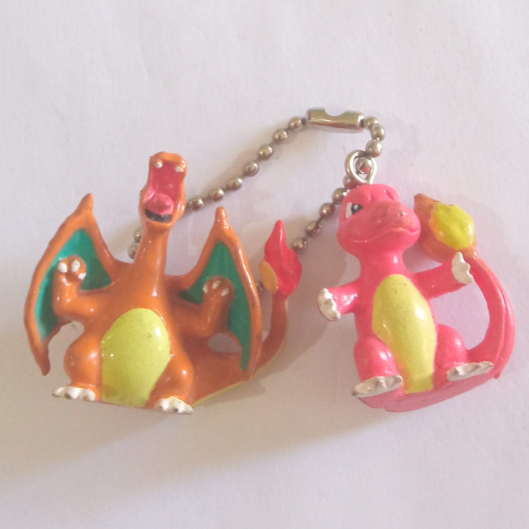 Pokémon CARMANDER & CHARIZAR Figure Keychain Mascot Strap Key Holder Banpresto