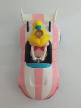 Cargar imagen en el visor de la galería, Mario Kart Wii Peach Pull Back Car Wildstar &amp; Fire Hot Rod Nintendo 2008 Toy
